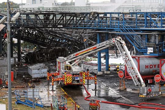 Die Unglücksstelle im Chempark Leverkusen Die Unglücksstelle im Chempark Leverkusen