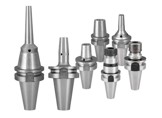 Haimer now offers all steep taper chucks also with face contact, which provide higher stability due to additional support at the flange face. Already available from stock are shrink fixtures and Power Collet or High Precision Collet Chucks with face contact for the BT30, BT40 and BT50 interfaces. Haimer now offers all steep taper chucks also with face contact, which provide higher stability due to additional support at the flange face. Already available from stock are shrink fixtures and Power Collet or High Precision Collet Chucks with face contact for the BT30, BT40 and BT50 interfaces.