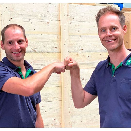 Geschäftsführer Sandro Zürrer (links), und Marc Wegmüller (rechts), Verwaltungsratspräsident der Wegmüller AG. Geschäftsführer Sandro Zürrer (links), und Marc Wegmüller (rechts), Verwaltungsratspräsident der Wegmüller AG.