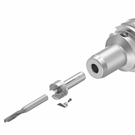 Modular: Aus Standardkomponenten aufgbeaute Bohr-Senkwerkzeuge HiPACS verwirklichen die in der Luftfahrtbranche geforderten Genauigkeiten beim Bohren und Senken von Nietbohrungen in nur einem Arbeitsgang. Modular: Aus Standardkomponenten aufgbeaute Bohr-Senkwerkzeuge HiPACS verwirklichen die in der Luftfahrtbranche geforderten Genauigkeiten beim Bohren und Senken von Nietbohrungen in nur einem Arbeitsgang.