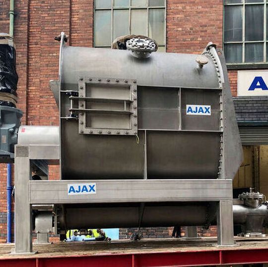 The agitated feeder is Atex compliant for Zone 1/21, category 2 equipment (inside and out) with N2 purge and was water fill tested as part of successful Factory Acceptance Tests at Ajax’s Bolton, UK works. The agitated feeder is Atex compliant for Zone 1/21, category 2 equipment (inside and out) with N2 purge and was water fill tested as part of successful Factory Acceptance Tests at Ajax’s Bolton, UK works.