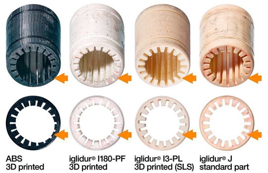 In Tests zeigte sich, dass die 3D-gedruckten Lager in puncto Verschleissfestigkeit nicht nur ABS-Teilen In Tests zeigte sich, dass die 3D-gedruckten Lager in puncto Verschleissfestigkeit nicht nur ABS-Teilen