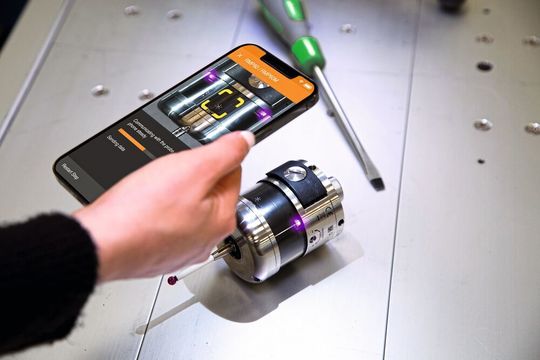 Messtasterkonfiguration mit der Messtastereinricht-App. Messtasterkonfiguration mit der Messtastereinricht-App.