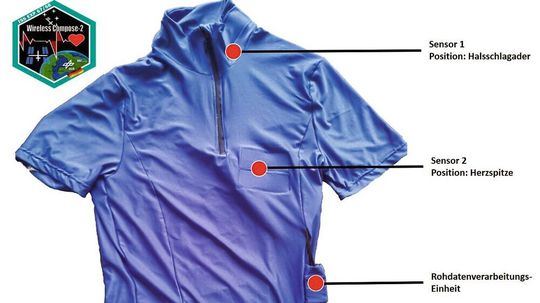 Mit dem Shirt Smart Tex können Astronauten die Sensoren bequem am Körper tragen.