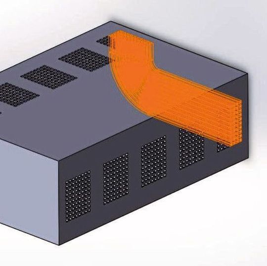 Räumlich gekrümmte Leiterbahnen beliebiger Lage lassen sich dank mikroskopischer additiver Fertigung inzwischen nicht nur konstruieren sondern auch fertigen. Räumlich gekrümmte Leiterbahnen beliebiger Lage lassen sich dank mikroskopischer additiver Fertigung inzwischen nicht nur konstruieren sondern auch fertigen.