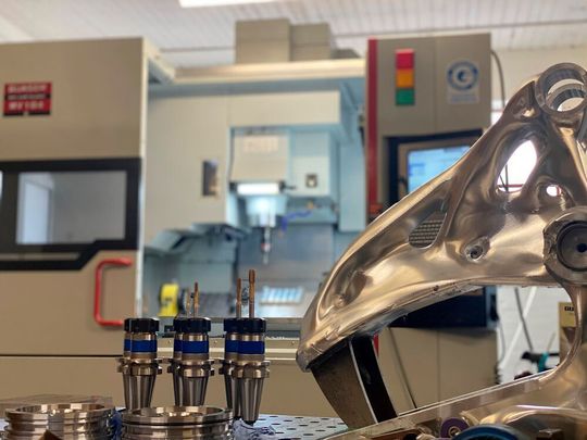 The ETG Quaser MV184 machining centre at Robo Challenge.