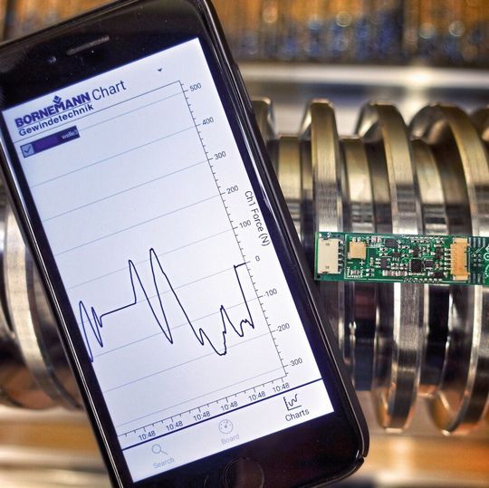 Die Daten werden kabellos auf eine App oder unternehmenseigene Netze übertragen.