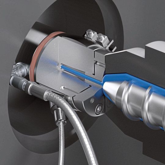Die Sensoren lassen sich einfach magnetisch zwischen Werkzeug und Spritzgiessdüse befestigen, was den Zeit- und Arbeitsaufwand für die Installation, Messung und Demontage erheblich reduziert. Die Sensoren lassen sich einfach magnetisch zwischen Werkzeug und Spritzgiessdüse befestigen, was den Zeit- und Arbeitsaufwand für die Installation, Messung und Demontage erheblich reduziert.