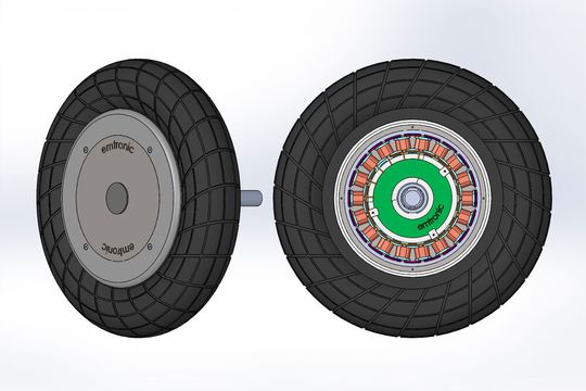 Er Em300 von Emtronic ist ein neuer Außenläufermotor, der nur 5 Kilogramm wiegt. Sein Aufbau erlaubt es, Transportmittel ganz einfach zu einem Elektromobil zu machen. Er Em300 von Emtronic ist ein neuer Außenläufermotor, der nur 5 Kilogramm wiegt. Sein Aufbau erlaubt es, Transportmittel ganz einfach zu einem Elektromobil zu machen.