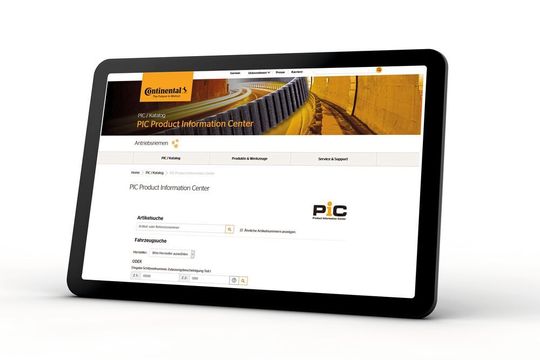 Das Produkt Information Center ist per PC, Tablet oder Smartphone erreichbar.
