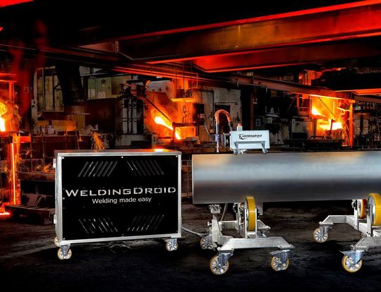 Das dänische Start-up Weldingdroid ApS präsentiert sich und den gleichnamigen Weldingdroid auf der Schweisstec 2021 in Stuttgart. Mit diesem System gelinge das Schweißen von Tanks und Rohren in Rekordzeit. Das dänische Start-up Weldingdroid ApS präsentiert sich und den gleichnamigen Weldingdroid auf der Schweisstec 2021 in Stuttgart. Mit diesem System gelinge das Schweißen von Tanks und Rohren in Rekordzeit.