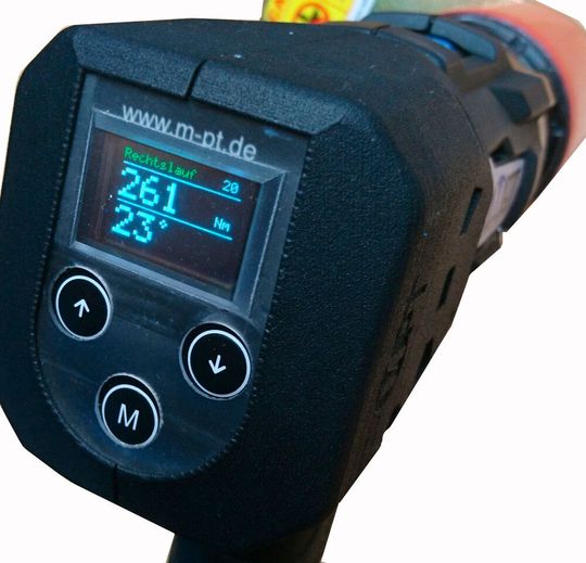 Das Display zeigt den Drehmomentbereich an.