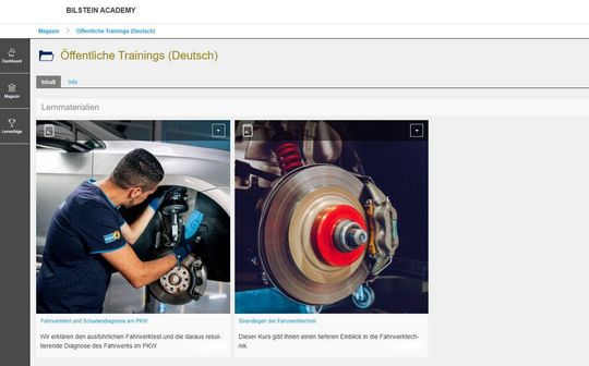 Die meisten Trainings der Bilstein Academy sind öffentlich. Die meisten Trainings der Bilstein Academy sind öffentlich.