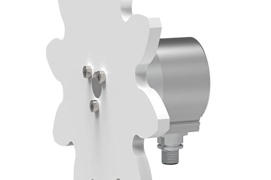 Absolutdrehgeber von TR-Electronic mit kundenspezifischem Ritzel.