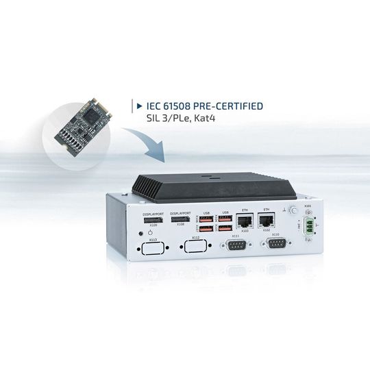 Die FuSa_KBox A-150-WKL: ermöglicht integrierte und maßgeschneiderte Lösungen mit funktionaler Sicherheit. Die FuSa_KBox A-150-WKL: ermöglicht integrierte und maßgeschneiderte Lösungen mit funktionaler Sicherheit.