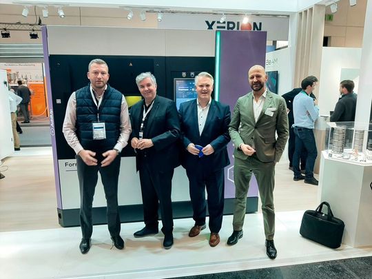 From left to right: Julien Marcilly (Deputy CEO Addup), Frank Moreau (CEO Addup), Prof. Dr.-Ing. Wolfgang Boos (Managing Partner WBA), Univ.-Prof. Dr.-Ing. Dipl.Wirt.-Ing. Johannes Henrich Schleifenbaum (RWTH Aachen University). From left to right: Julien Marcilly (Deputy CEO Addup), Frank Moreau (CEO Addup), Prof. Dr.-Ing. Wolfgang Boos (Managing Partner WBA), Univ.-Prof. Dr.-Ing. Dipl.Wirt.-Ing. Johannes Henrich Schleifenbaum (RWTH Aachen University).