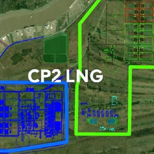 The CP2 LNG terminal (above) will be located in Cameron Parish, Louisiana, USA. The CP Express pipeline (below) will be situated in Texas and supply natural gas to the proposed CP2 LNG facility. The CP2 LNG terminal (above) will be located in Cameron Parish, Louisiana, USA. The CP Express pipeline (below) will be situated in Texas and supply natural gas to the proposed CP2 LNG facility.