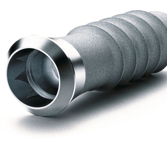 Typische Langdrehteile, links Knochenschrauben mit Schneckengewinde, rechts medizinische Implantate. Typische Langdrehteile, links Knochenschrauben mit Schneckengewinde, rechts medizinische Implantate.