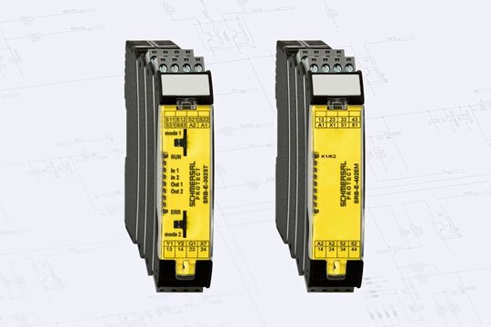 Schmersal stellt zwei neue Sicherheitsbausteine vor: den SRB-E-302ST und die Ausgangserweiterung SRB-E-402EM. Schmersal stellt zwei neue Sicherheitsbausteine vor: den SRB-E-302ST und die Ausgangserweiterung SRB-E-402EM.