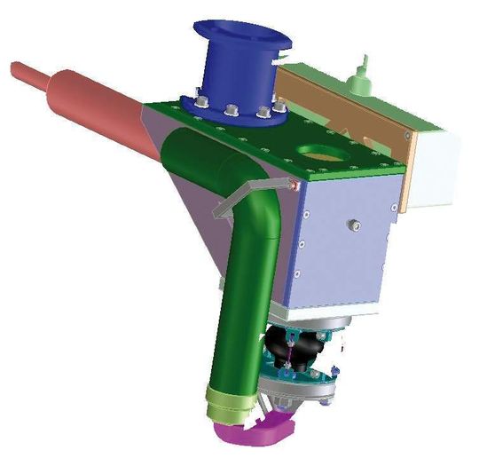 Bild 1: Das neue Laserstrahl-Schneidwerkzeug kann die hohe 3D-Bewegungsfreiheit eines Industrieroboters voll nutzen.Bild: TUHH Bild 1: Das neue Laserstrahl-Schneidwerkzeug kann die hohe 3D-Bewegungsfreiheit eines Industrieroboters voll nutzen.Bild: TUHH