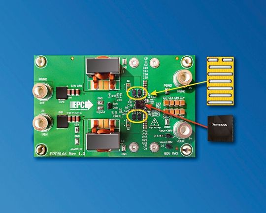 Das 500-W-DC/DC-Wandler-Demoboard Das 500-W-DC/DC-Wandler-Demoboard