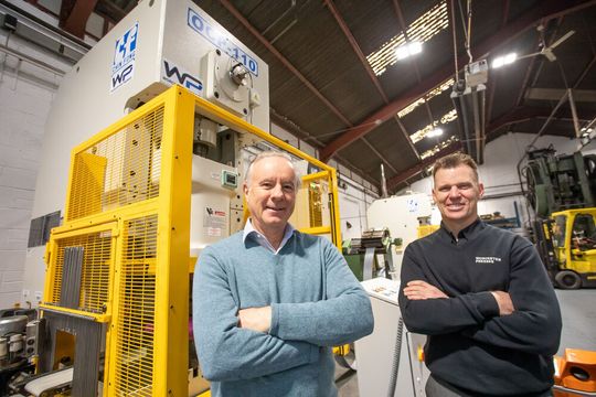 Left to right: David Cotterill (Cotmor) and Russell Hartill (Worcester Presses) Left to right: David Cotterill (Cotmor) and Russell Hartill (Worcester Presses)