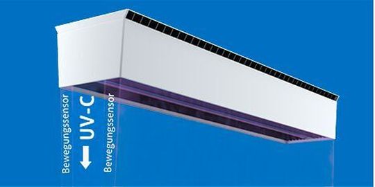 Eine gesundheitliche Gefährdung durch das UV-C-Licht des Systems wird durch spezielle Abschalteinrichtungen vermieden.