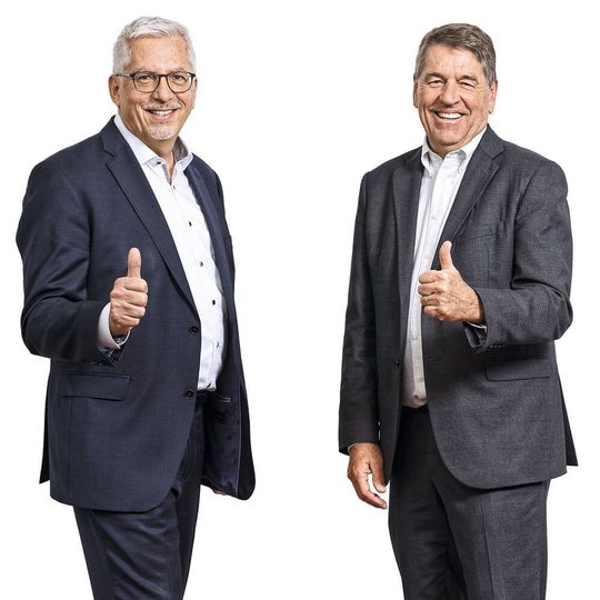 Pirmin Zehnder (à gauche), directeur de Newemag AG, et Roland Gutknecht, directeur de Suvema AG. Pirmin Zehnder (à gauche), directeur de Newemag AG, et Roland Gutknecht, directeur de Suvema AG.