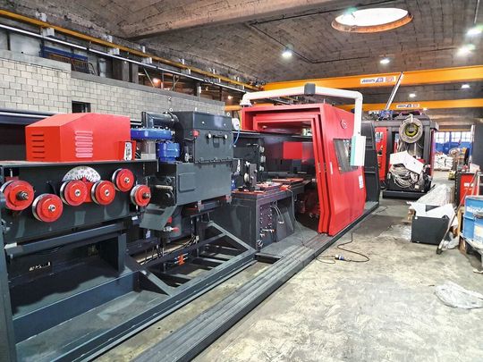 Eine Walzmaschine der Ruwa AG. Eine Walzmaschine der Ruwa AG.