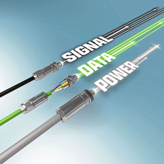 Ob Signal-, Daten- oder Leistungsübertragung, mit den konfektionierbaren M12-Push-Lock-Steckverbindern will Phoenix Contact den Leiteranschluss einfach und sicher machen.