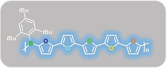 Beispiel für ein borhaltiges Polymer auf Furanbasis Beispiel für ein borhaltiges Polymer auf Furanbasis
