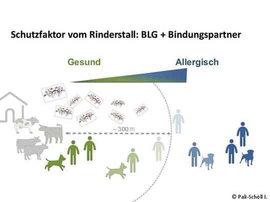Das Milchprotein Beta-Lactoglobulin (BLG) findet sich auch in Stallstaub und Umgebungsluft, und kann zusammen mit seinen Bindungspartnern zum Schutz vor Asthma und Allergien beitragen.