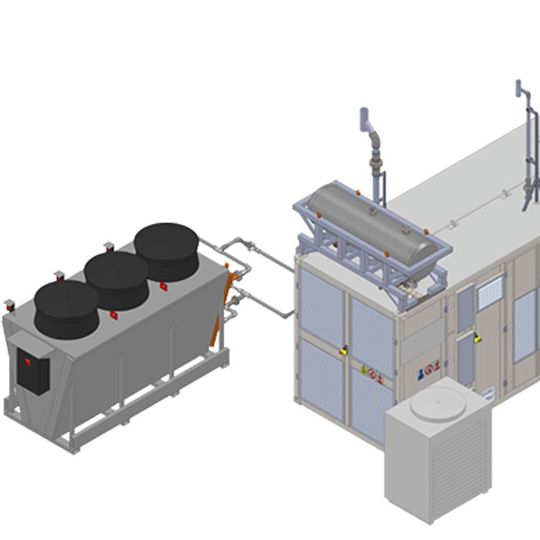 Grundbaustein des Versuchsaufbaus des Projektes IntegrH2ate ist der Elektrolyseur HGAS1SP der Firma ITM Power. Grundbaustein des Versuchsaufbaus des Projektes IntegrH2ate ist der Elektrolyseur HGAS1SP der Firma ITM Power.