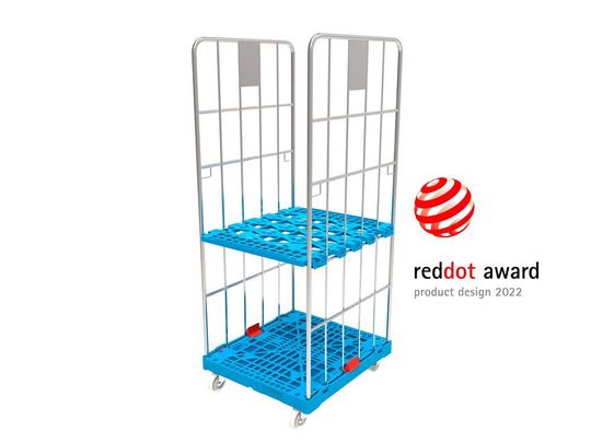 Für seinen zerlegbaren Rollcontainer hat Walther Faltsysteme im Jahr 2022 den Red Dot Design Award erhalten. Für seinen zerlegbaren Rollcontainer hat Walther Faltsysteme im Jahr 2022 den Red Dot Design Award erhalten.