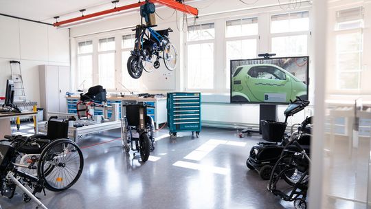Blick in das neue SCI-Mobility-Labor an der Quellgasse 10 in Biel/Bienne. Blick in das neue SCI-Mobility-Labor an der Quellgasse 10 in Biel/Bienne.