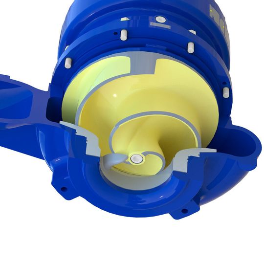 Die jüngste Generation der „D-max“-Laufräder vereint hohe Betriebssicherheit bei Transport von Rohabwasser mit bestmöglicher hydraulischer Effizienz. Die jüngste Generation der „D-max“-Laufräder vereint hohe Betriebssicherheit bei Transport von Rohabwasser mit bestmöglicher hydraulischer Effizienz.