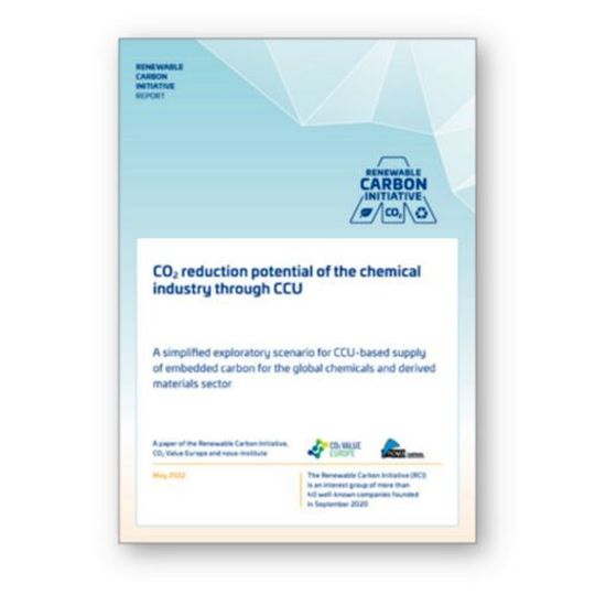 The study ‘CO2 reduction potential of the chemical industry through CCU’. The study ‘CO2 reduction potential of the chemical industry through CCU’.