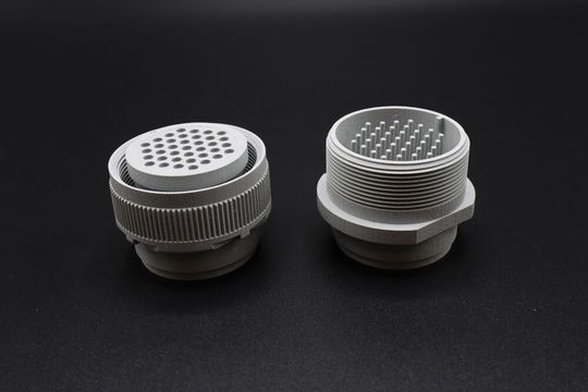Inkbit engineered resins provide robust mechanical, chemical, and thermal properties for these electrical connectors.