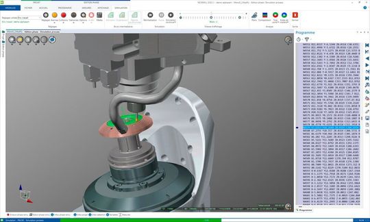 Vérification du code CN sur NCSIMUL pour la machine Micro5. Vérification du code CN sur NCSIMUL pour la machine Micro5.