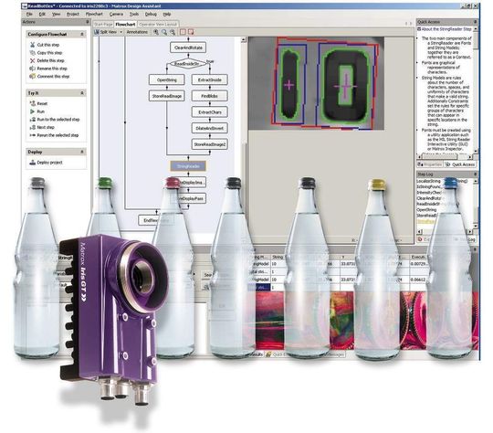 Eine schnelle Umsetzung der gesamten Glasflaschenherstellung konnte durch eine flussdiagramm-basierte Parametrisierung der Kamera erreicht werden Eine schnelle Umsetzung der gesamten Glasflaschenherstellung konnte durch eine flussdiagramm-basierte Parametrisierung der Kamera erreicht werden