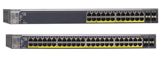 Die „smarten“ ProSafe Switches bieten 24 bzw. 48 10/100/1000 Gigabit-Ports und vier optionale SFP-Gigabit-Ethernet-Fiber-Anschlüsse Die „smarten“ ProSafe Switches bieten 24 bzw. 48 10/100/1000 Gigabit-Ports und vier optionale SFP-Gigabit-Ethernet-Fiber-Anschlüsse