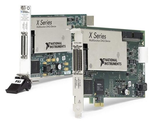Bild 1: Geräte der X-Serie umfassen native Unterstützung für x1 PCI-Express und PXI-Express und ermöglichen damit eine schnelle, dedizierte Bandbreite Bild 1: Geräte der X-Serie umfassen native Unterstützung für x1 PCI-Express und PXI-Express und ermöglichen damit eine schnelle, dedizierte Bandbreite