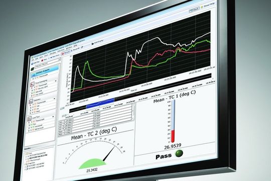 In LabVIEW wurde eine Automatenstruktur nach Mealy entworfen, um Befehle und Messdaten zu übertragen In LabVIEW wurde eine Automatenstruktur nach Mealy entworfen, um Befehle und Messdaten zu übertragen