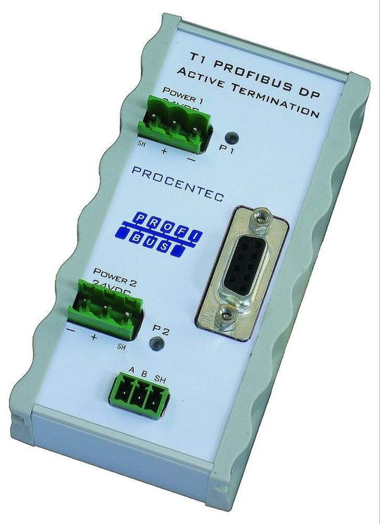 Der Profibus-Terminator T1 sichert die zuverlässige Datenübertragung in Profibus-Netzwerken und ermöglicht den beliebigen Austausch von Geräten im Netzwerk Der Profibus-Terminator T1 sichert die zuverlässige Datenübertragung in Profibus-Netzwerken und ermöglicht den beliebigen Austausch von Geräten im Netzwerk
