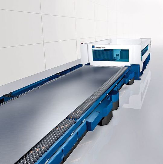 Die neue Trumpf-Laserschneidanlage gibt es mit einer Vielfalt von Optionen. Bild: Trumpf Die neue Trumpf-Laserschneidanlage gibt es mit einer Vielfalt von Optionen. Bild: Trumpf