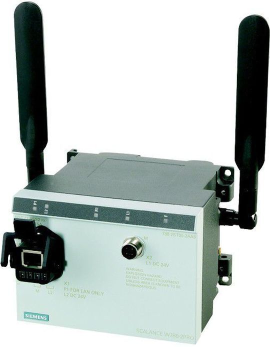 Access Point sammelt die Funkdaten der Kameras und gibt sie ans Firmennetzwerk weiter. (Bild: Siemens) Access Point sammelt die Funkdaten der Kameras und gibt sie ans Firmennetzwerk weiter. (Bild: Siemens)