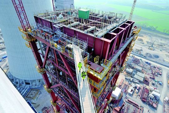 Großbaustellen, wie der Bau des Kraftwerks Datteln, erfordern ein besonders durchdachtes Baustellenmanagement. (Bild: Hitachi Power Europe) Großbaustellen, wie der Bau des Kraftwerks Datteln, erfordern ein besonders durchdachtes Baustellenmanagement. (Bild: Hitachi Power Europe)