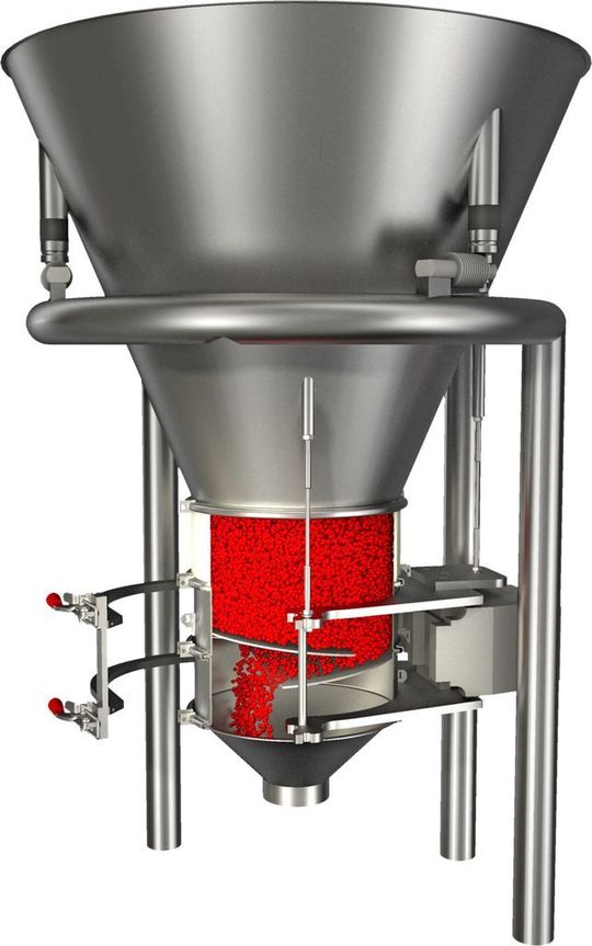 Dosierdifferenzialwaage mit Vibrations-Massenflussdosiergerät: der DualTray-Dosierer (Bild: Brabender) Dosierdifferenzialwaage mit Vibrations-Massenflussdosiergerät: der DualTray-Dosierer (Bild: Brabender)