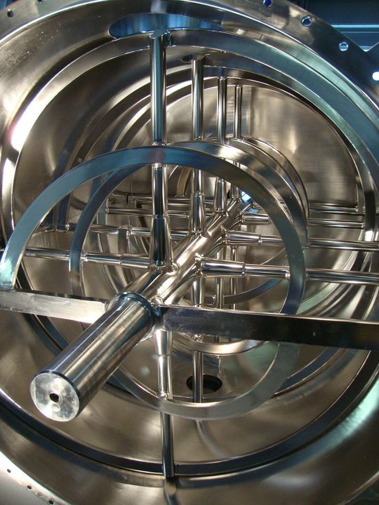 Die Mischorgane sind Bänder, die schneckenartig in zwei Durchmessern angeordnet sind. (Bild: Ammag) Die Mischorgane sind Bänder, die schneckenartig in zwei Durchmessern angeordnet sind. (Bild: Ammag)