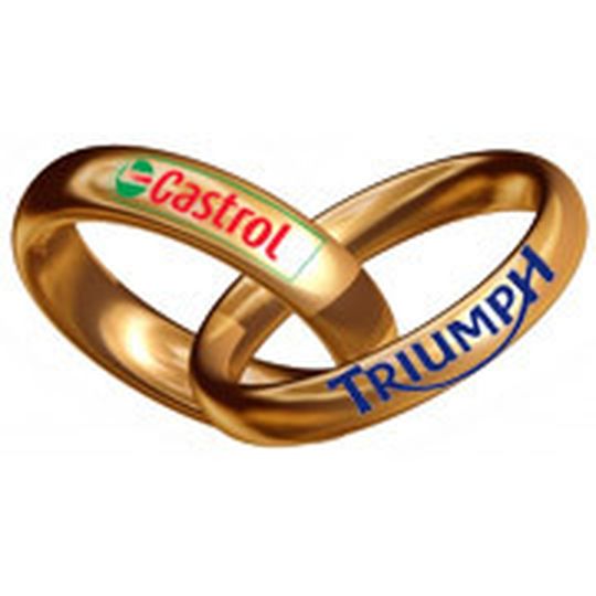 Branchenehe: Castrol und Triumph verheiraten sich. Branchenehe: Castrol und Triumph verheiraten sich.
